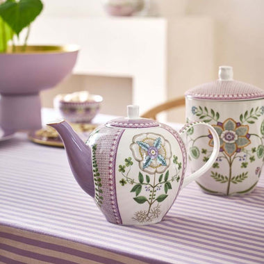 Pip Studio Lily & Lotus Tiles 1.6L Teapot - Lilac